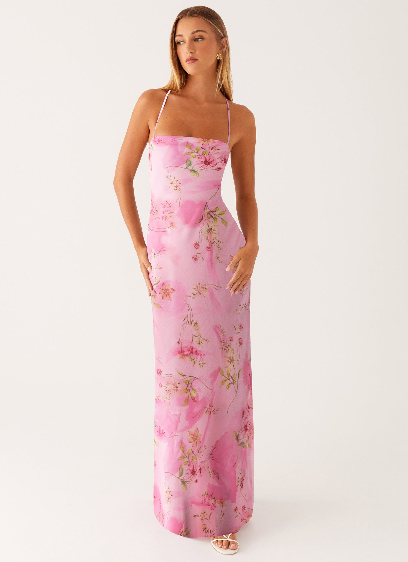Womens Printed Sleeveless Strap Bodycon Dress 