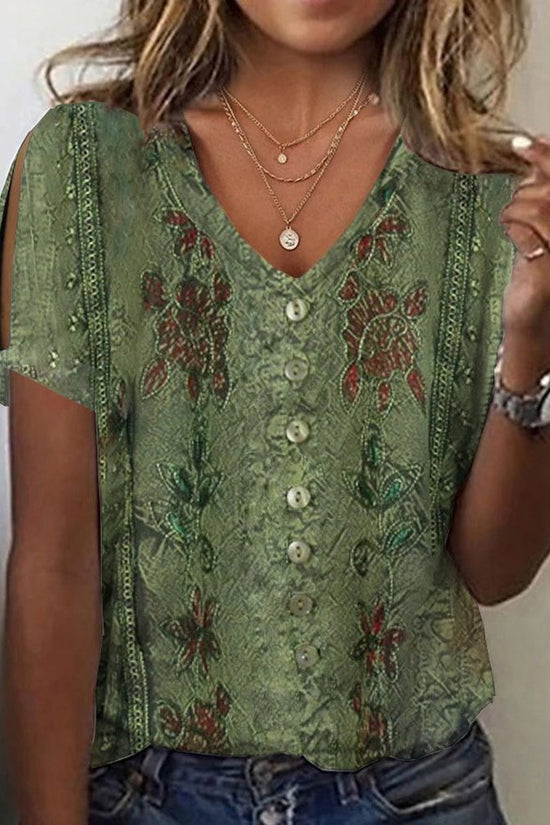 Women’s Lace Heart Print T-Shirt – Summer Short Sleeve Casual Top 