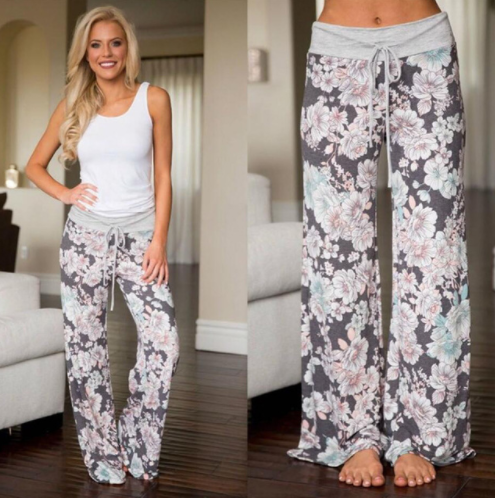 Women’s Wide Leg Yoga Pants – Casual Lounge Pajama Pants 