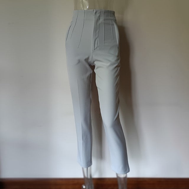 Women's High-Waisted Straight Leg Pants 