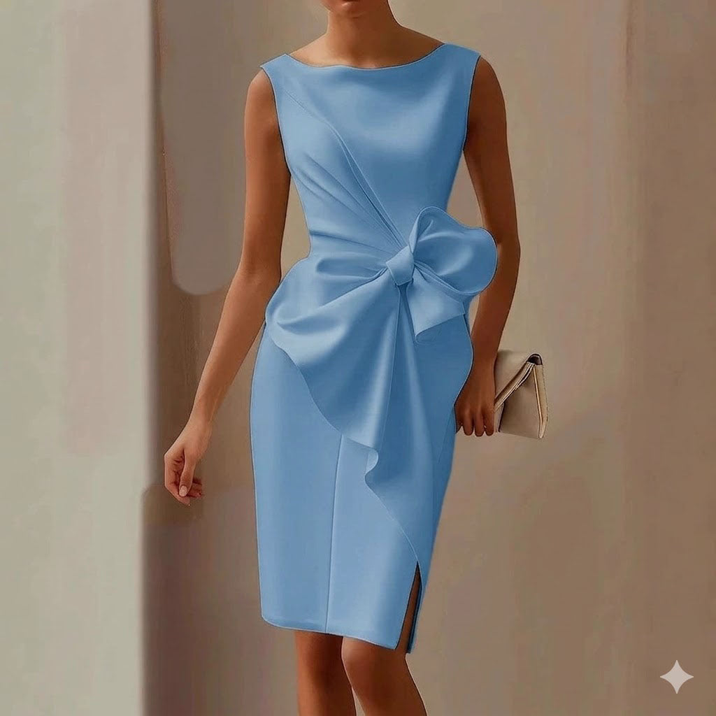 Bow-knot Fashion Sleeveless Midi Dress 