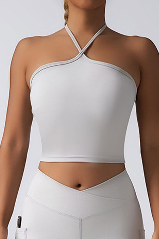 Padded Crop Top Push Up Sports Bra – Seamless Supportive Gym Tank for Women FitiqueFit