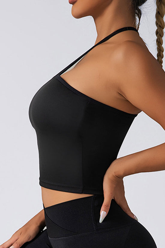 Padded Crop Top Push Up Sports Bra – Seamless Supportive Gym Tank for Women FitiqueFit