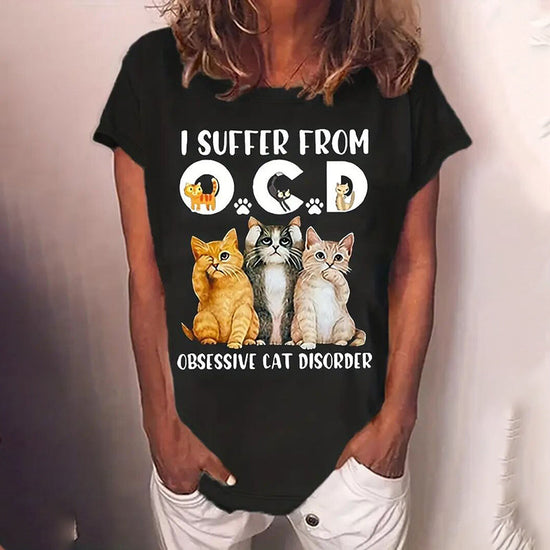 Cute Cat Graphic T-Shirt CJ US