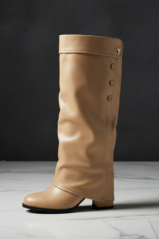 Autumn and winter high heels, thick heels, one foot stomping, warehouse tube high pass boots for women 