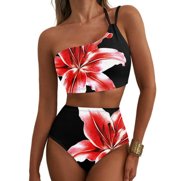 Black and red flower