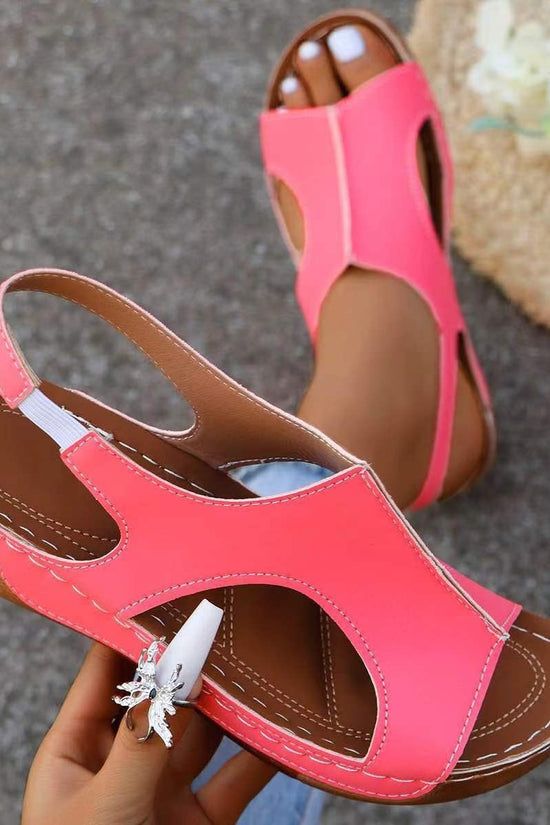 Women’s Summer Wedges – Elastic-Band Fish-Mouth Casual Sandals CJ US