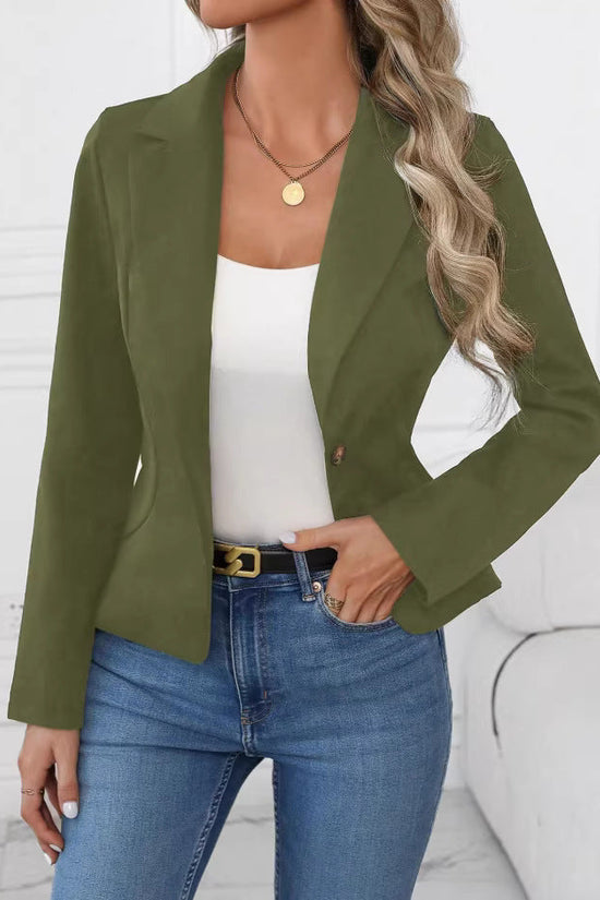 High-end Solid-color Womens Blazer 