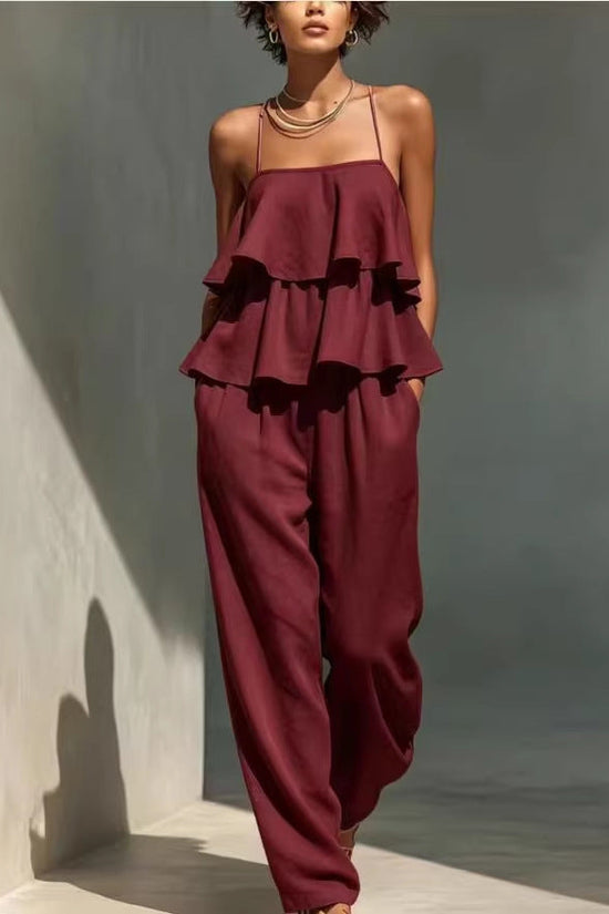 Women's Camisole And Casual Pants Set 