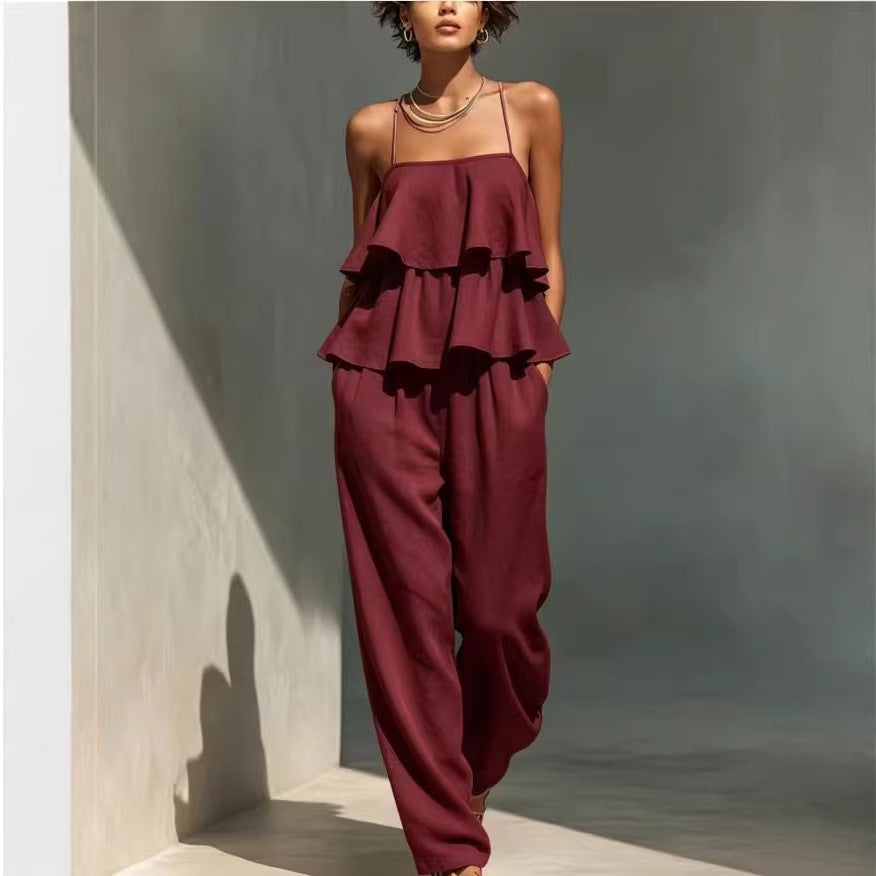 Women's Camisole And Casual Pants Set 
