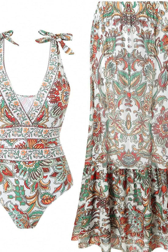 Ethnic Style One-piece Swimsuit For Women Beach Suit CJ