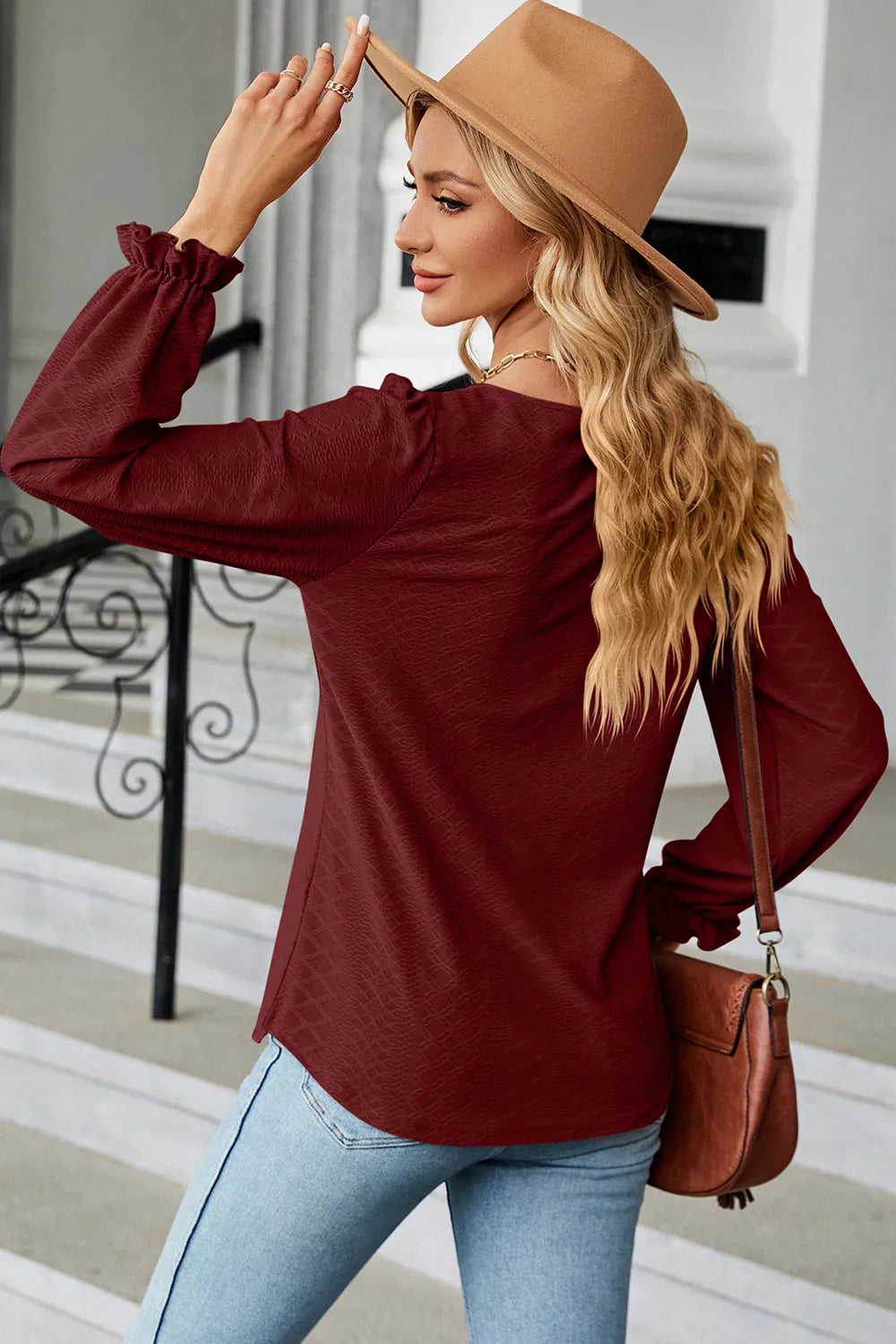 🌸 Round Neck Flounce Sleeve T-Shirt eprolo