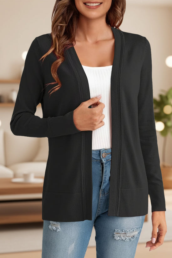 Womens Simple All-Match Knitted Cardigan Coat 