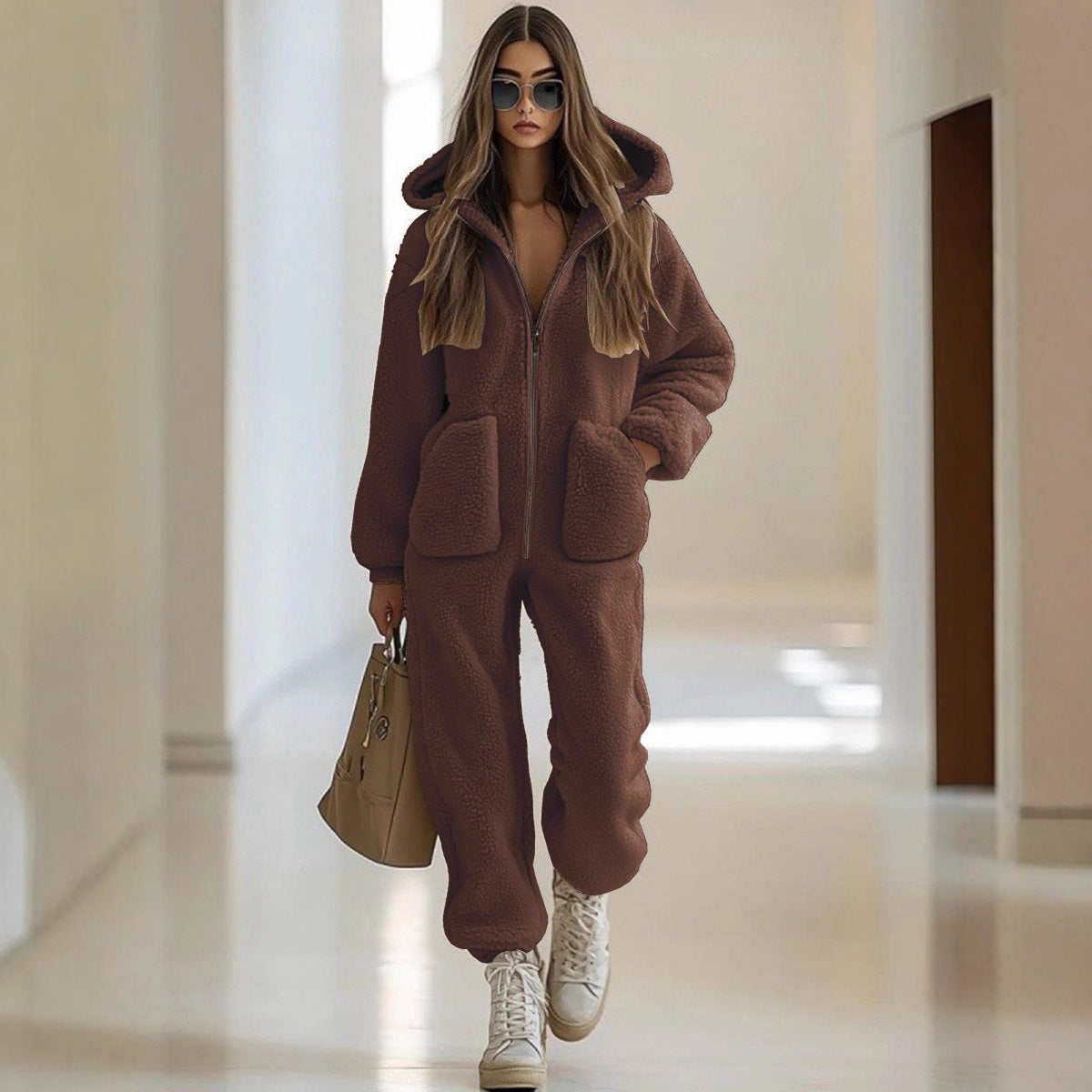 Straight leg loose jumpsuit 