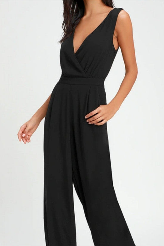Women’s One-piece Trousers Lace Backless Deep V – High-Waisted Casual Outfit 