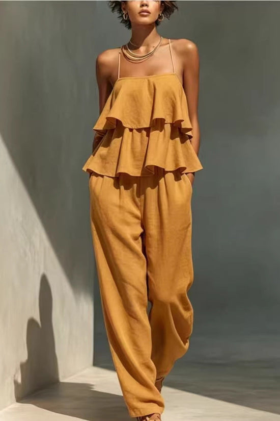 Women's Camisole And Casual Pants Set 