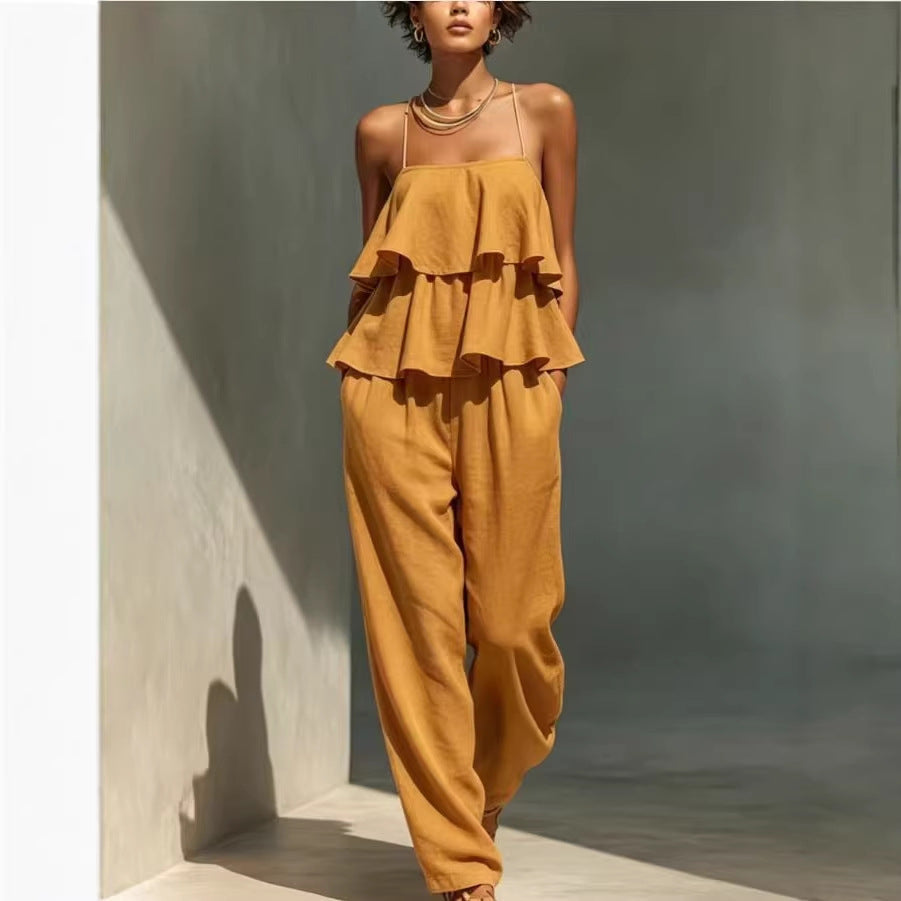Women's Camisole And Casual Pants Set 