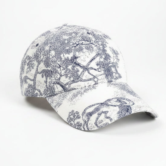 Floral Print Dome Crown Baseball Cap – Unisex One Size 