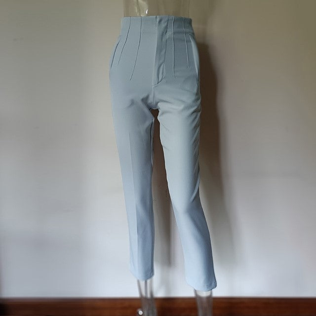 Women's High-Waisted Straight Leg Pants 