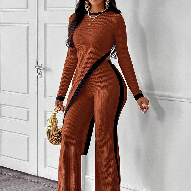 Women’s Asymmetrical Top and Pants Set CJ US