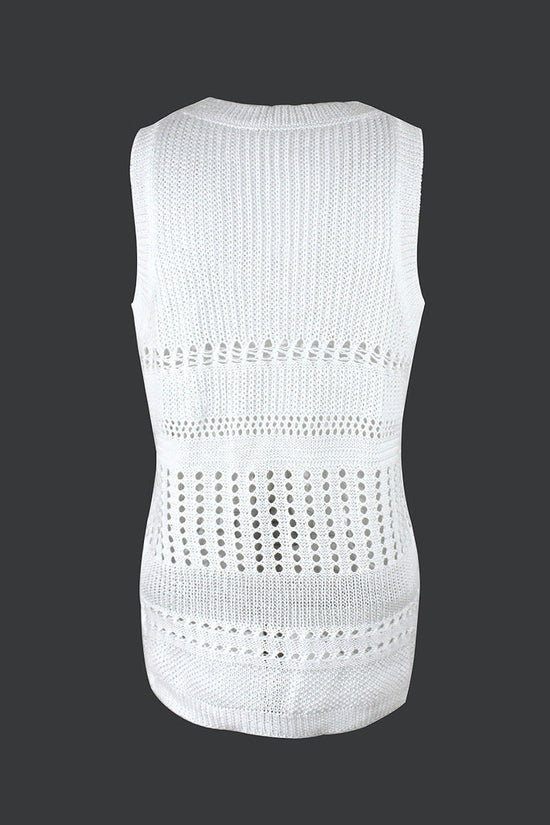 Womens Solid-Color Thin Pullover Vest 
