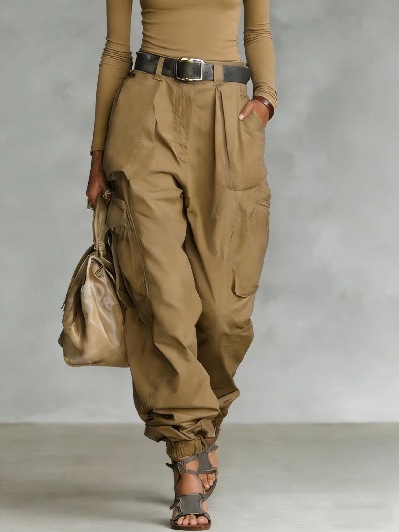 Niche Relaxed-fit Wide-leg Casual Trousers For Women 