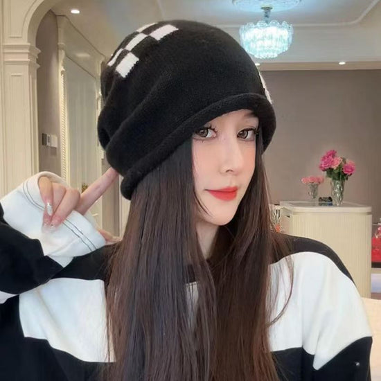 Women's Autumn And Winter Fashionable All-match Wool Knitted Hat 