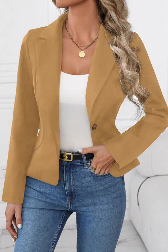 High-end Solid-color Womens Blazer 