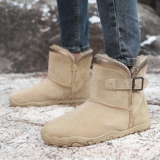 Unisex Warm Fleece-Lined Snow Boots – Anti-Slip Winter Boots for Men & Women - FitiqueFit