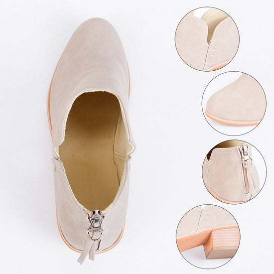 Autumn Women Shoes Retro High Heel Ankle Boots CJ US