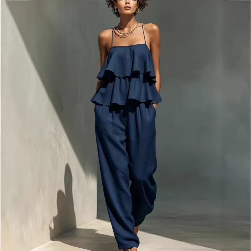 Women's Camisole And Casual Pants Set 