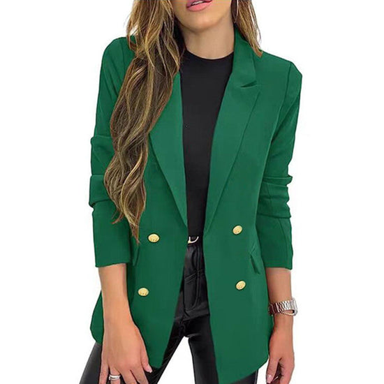Casual Long-Sleeve Lapel-Button Autumn Coat 
