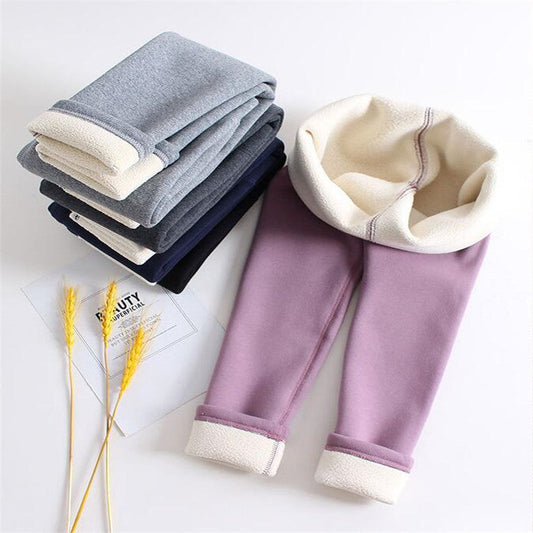 Girls' Wool Lined Thickened Leggings 