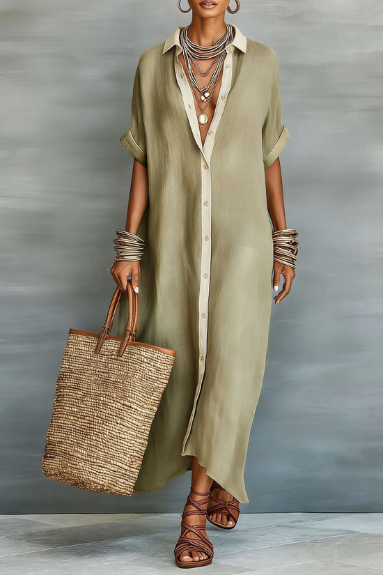 Loose short sleeved shirt skirt 