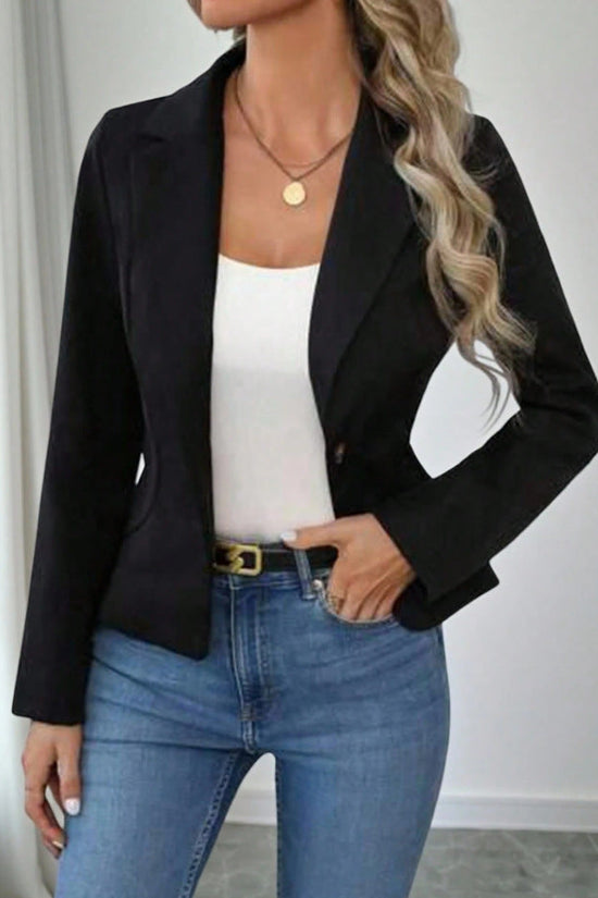 High-end Solid-color Womens Blazer 