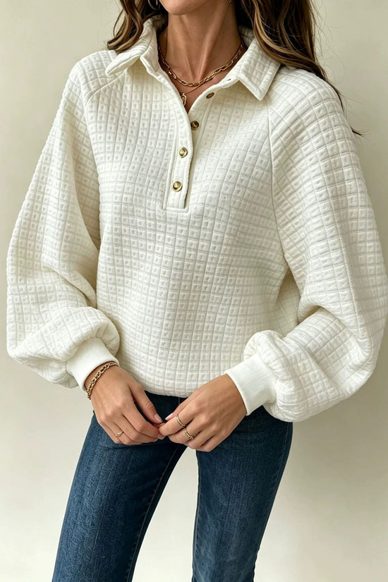 Collar long sleeved top 