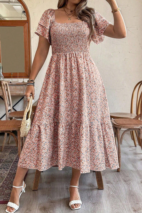 Plus Size Backless Midi Dress – Elegant Pleated Summer Party Dress CJ US