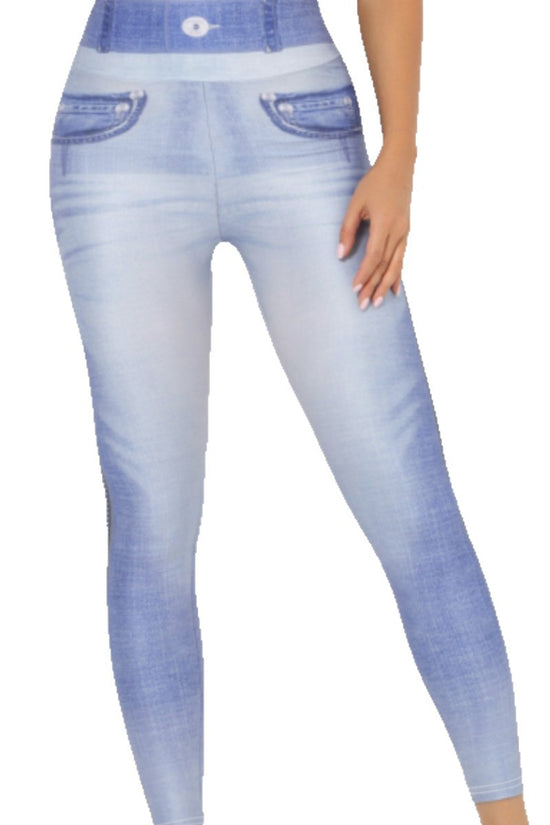 Barbie Denim Peach Yoga Pants Women's Fitness Workout Leggings Slim Bodybuilding Pants