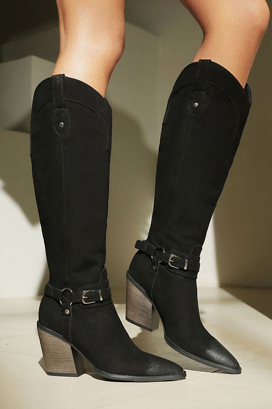 High heels, thick heels, women's boots, high boots, western boots Made to order, ships in 7 days 