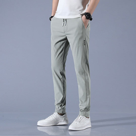 🧊 Men's Ice Silk Plus Size Straight-Leg Pants FitiqueFit
