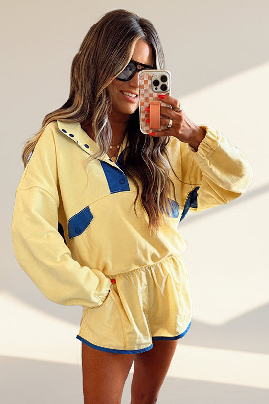 Fashionable Versatile Multi-color Womens Long-sleeve Two-piece Set 