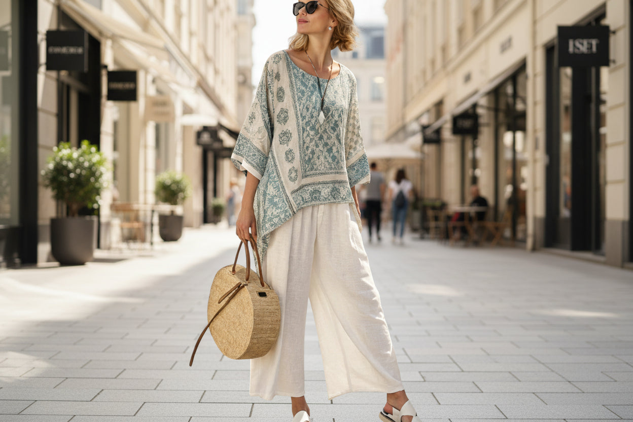 Loose Casual Womens Summer Cross-Border Fashion Beach Vacation Two-Piece Set 