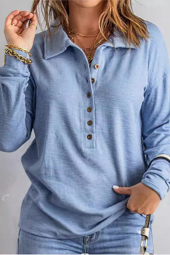 Women's Loose-Fitting Casual Long-Sleeve Top 