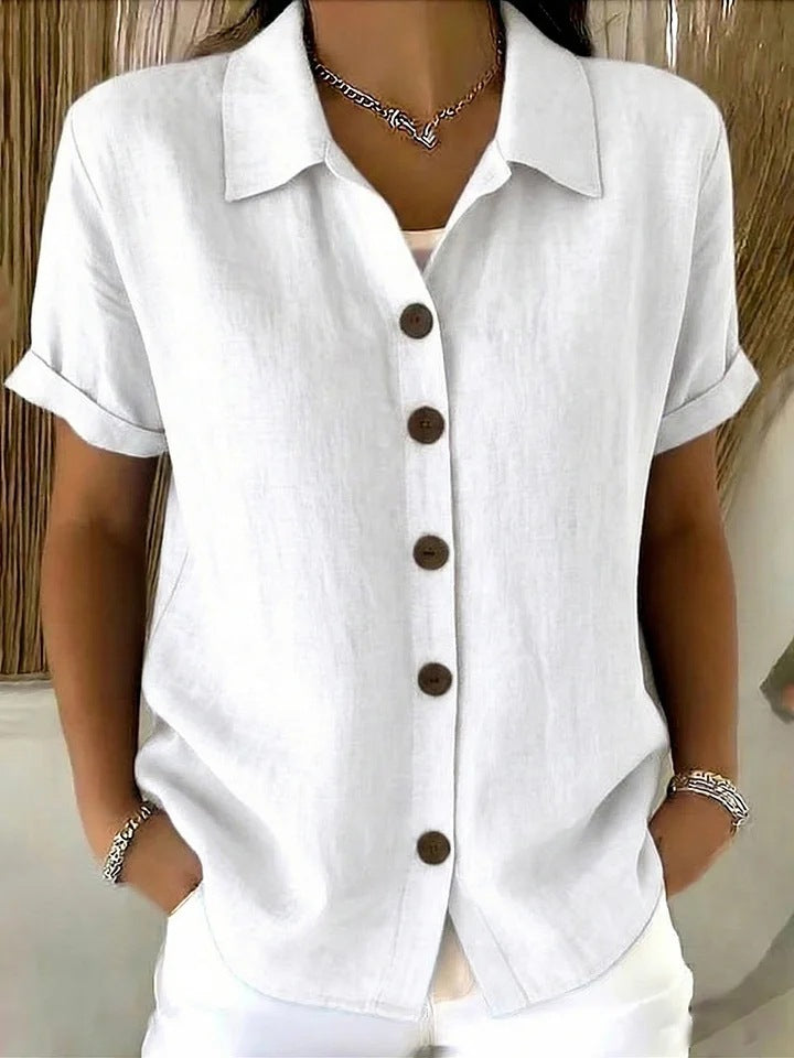 Collar short sleeved top 