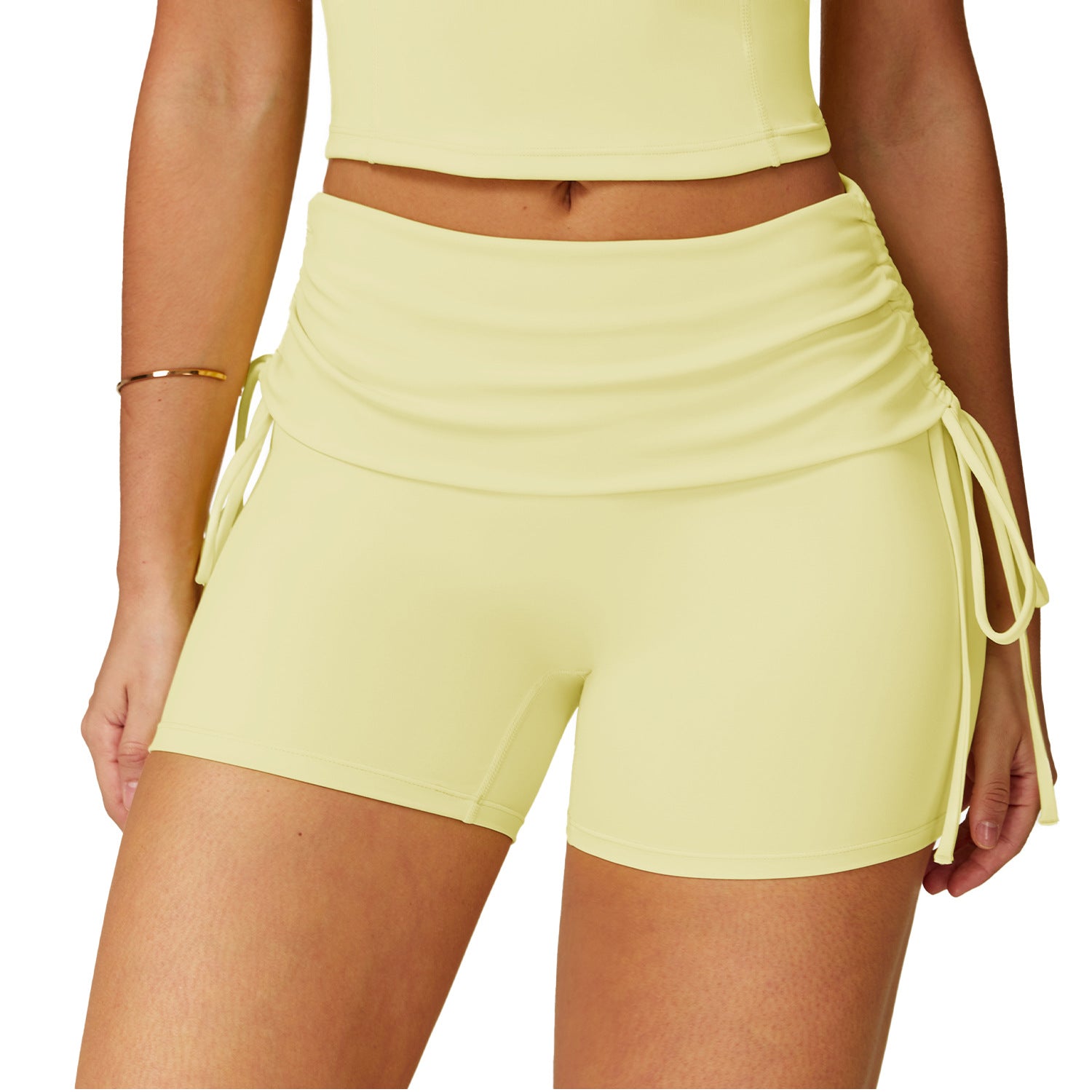 Drawstring tight yoga shorts 