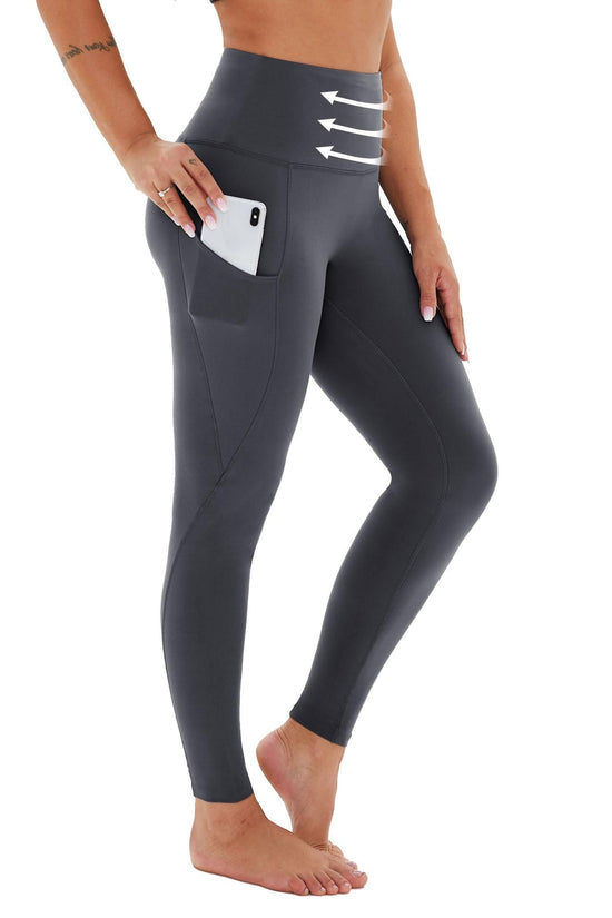 Cropped High-Waisted Yoga Pants with Diagonal Pockets CJ US