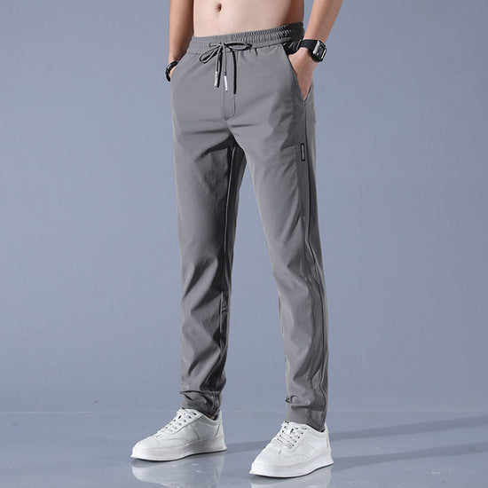 🧊 Men's Ice Silk Plus Size Straight-Leg Pants FitiqueFit