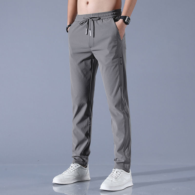 🧊 Men's Ice Silk Plus Size Straight-Leg Pants FitiqueFit