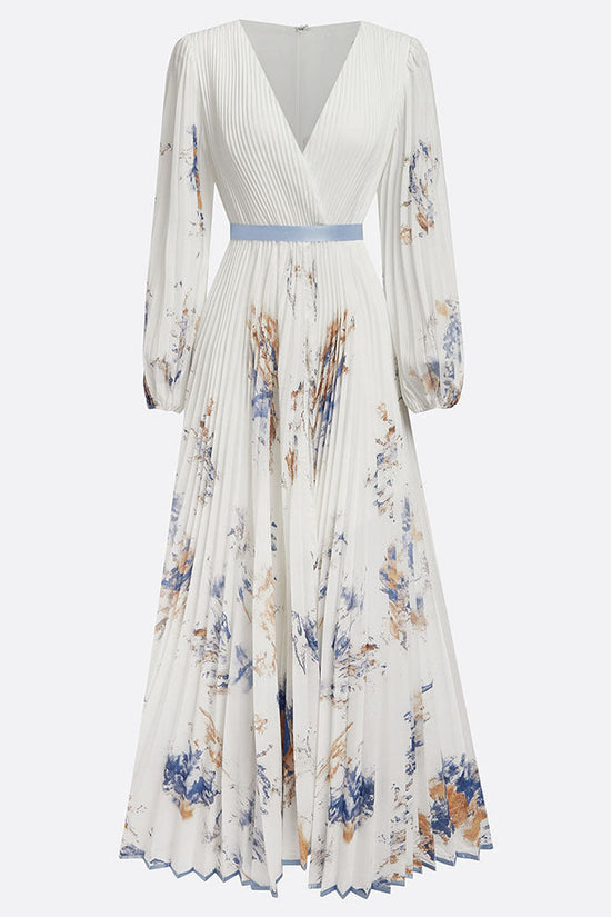Long sleeved V-neck dress 