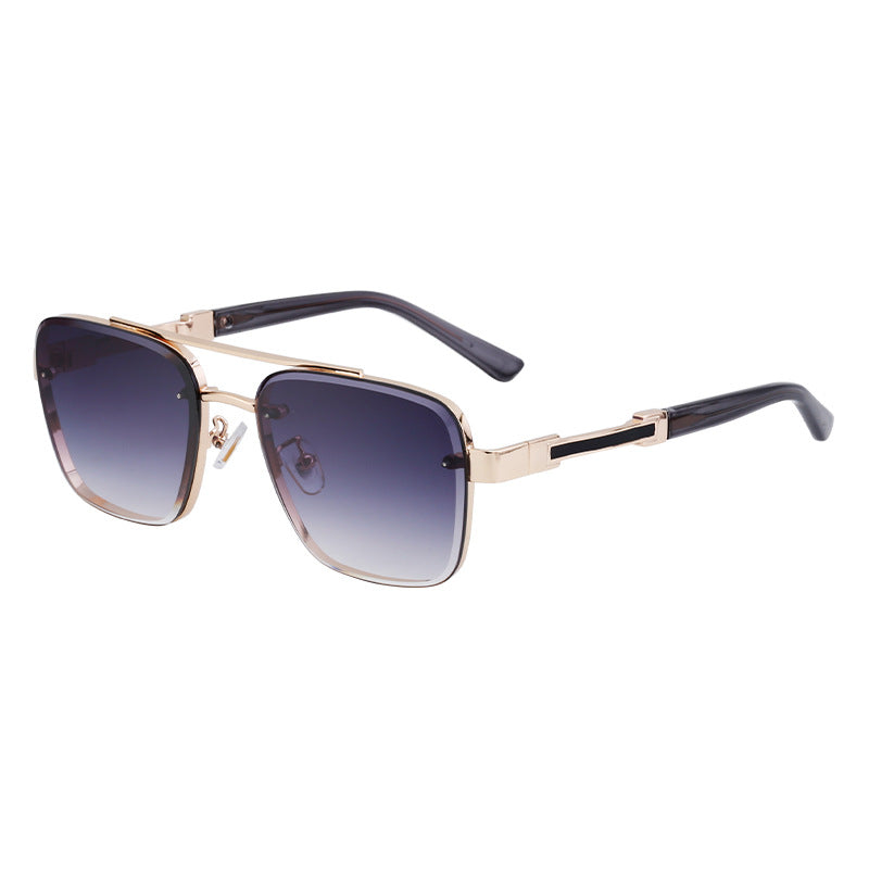 New Retro Sunglasses for Men, Square Frame, Stylish Sun Protection Glasses, High-End Men's Sunglasses 